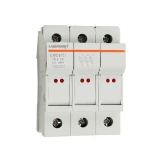 Odpojovač válcových pojistek Mersen  do32A 10x38 3P 690V AC/DC